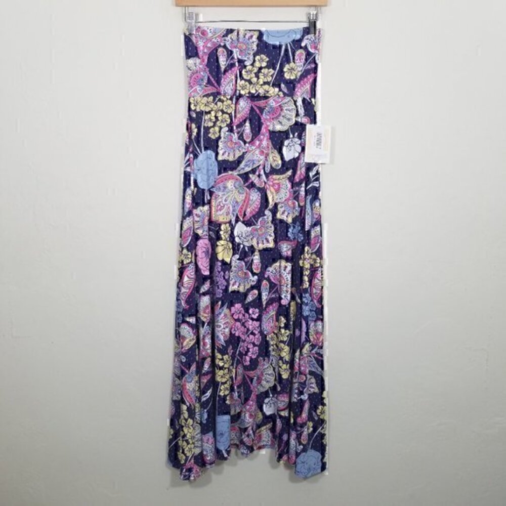 NWT LuLaRoe Floral Print Skirt Super Stretch Size XXS
